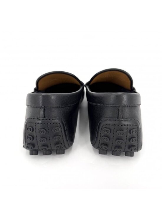 Gucci Loafers Horsebit Driving Shoes 7 Leather Black Antique Silver main image 9